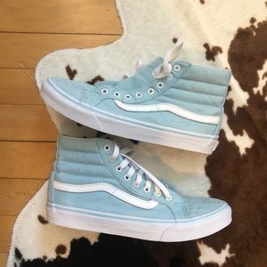 light blue high top vans